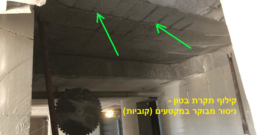 ניסור תקרת בטון